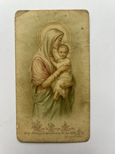 Ancienne image pieuse prière - ancienne,