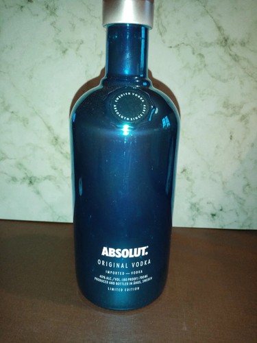 Bouteille décorative bleue