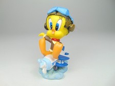 Vintage 2002 Warner Bros Looney Tunes Tweety Titi Aviator Mini Resin Statue