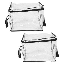  2 Pcs Boîte De Rangement Transparente Pour Manuels Scolaires Livres Documents