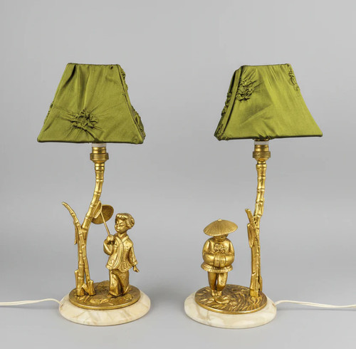 Paire lampes chevet - de,