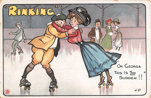 Cpa illustrateur rinking - illustrateur, /