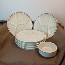 Vintage Saint Amand Fondue Plate Set of 6  