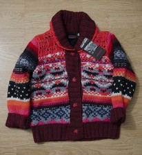 Gilet pull chaud doublé polaire fille 7 ans CATIMINI NEUF AVEC ETIQUETTE