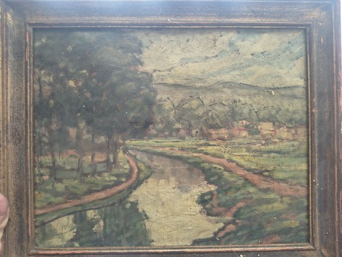 Ancien tableau huile sur toile