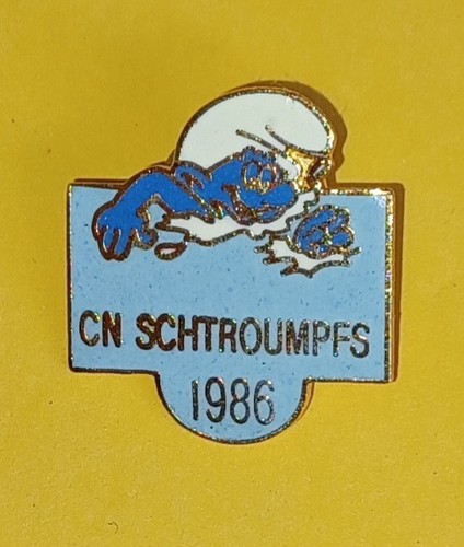 Pin schtroumpf 1986 nage - pin's,