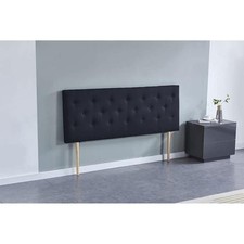 Tête de Lit Capitonnée 140x100cm Noir - Style Nordique - November Deco