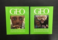 Lot (2) 1979 RARE Collectors edition GEO magazine 1st FIRST CHARTER ISSUE VTG