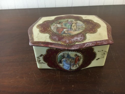 Boite porcelaine fin - , 19eme