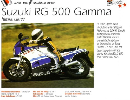 Fiche moto suzuki rg - rg, 500
