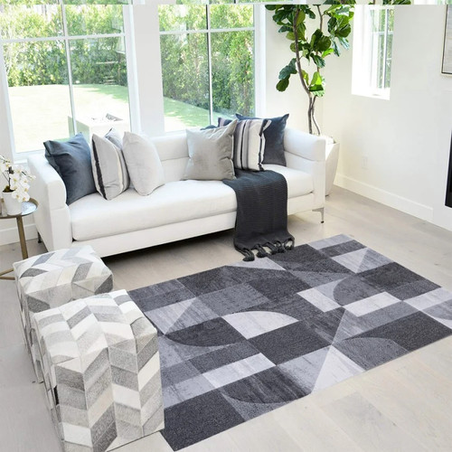 Tapis rectangulaire moderne