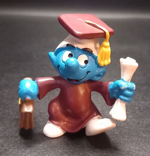 Figurine schtroumpf diplômé - figurine,