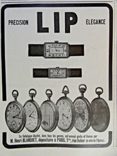 PRESS ADVERTISEMENT 1925 LIP WATCHES PRECISION AND ELEGANCE