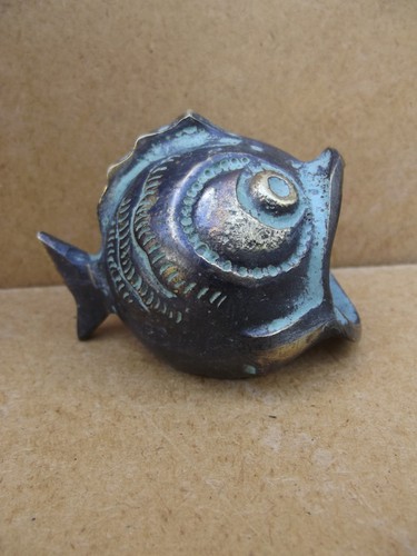 Cendrier poisson bronze - cendrier,