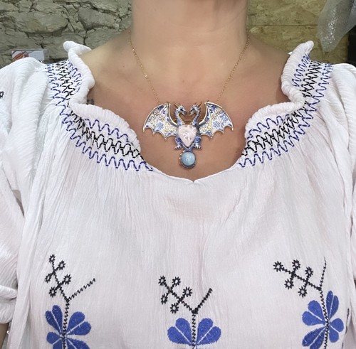 Collier broche pendentif - broche,