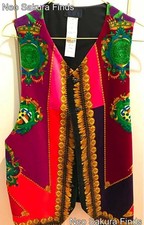 GIANNI VERSACE istante Velour Vest Rare Vintage Italian-Made Women's Gilet