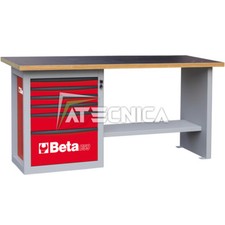 Établi de travail bureau avec servante à 6 tiroirs Beta C59A Rouge 5900A