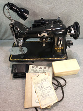 Vintage German Pfaff 130 Dial A Stitch Zig Zag Sewing Machine w/ Papers & More