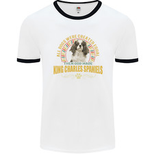 A Cavalier King Charles Spaniel Dog Mens Ringer T-Shirt