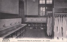 Old postcard PARIS boarding school of PASSY rue Raynouard sink stamp 1913