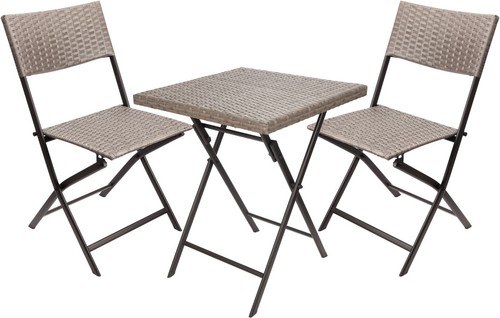 Meubles bistro set rotin salon - bistro,
