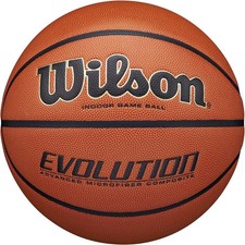 WILSON Men's Evolution Game Basketball (29.5") - USA Stock