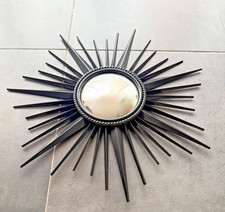 CHATHY VALLAURIS MIROIR BOMBÉ ŒIL DE SORCIÈRE PARFAIT ÉTAT, DIAMÈTRE 51 cm.