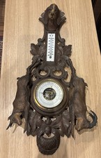 BAROMETRE en BOIS SCULPTÉ