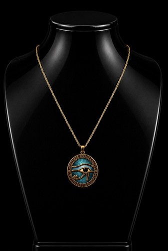 Collier plaqué œil - collier, or