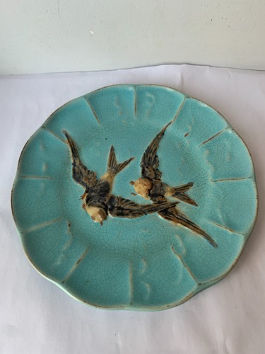 Ancienne assiette barbotine - assiette, en