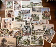 1910 fonds d'atelier Renée Besnard Loudun,Bressuire artiste aquarelle Maroc Afn