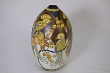 Art Deco KERAMIS Porcelain Vase Signed Jan WIND "Birds of Paradise"