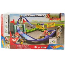 Hot Wheels Mario Kart Circuit Slam Mattel Racing Toy Track Set Missing Cart Play
