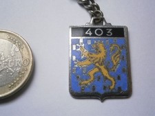 RARE Porte-Clés / Key Ring - PEUGEOT - 403 - EMAILLE - ENEMALLED - LION