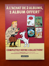 HERGE PLV CARTONNEE 2011 ACHAT DEUX ALBUMS TINTIN TTBE