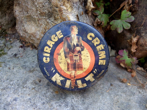 Boîte ancienne cirage crème - boÎte,