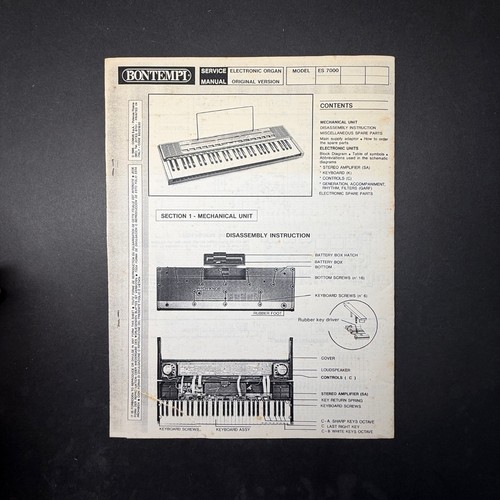 Vintage bontempi model 7000 - bontempi, es