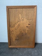 Ancien Petit Cadre Pyrogravure