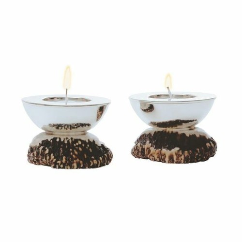 Couple bougeoirs avec vrai