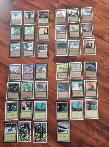 Lot cartes vertes magic - 38,