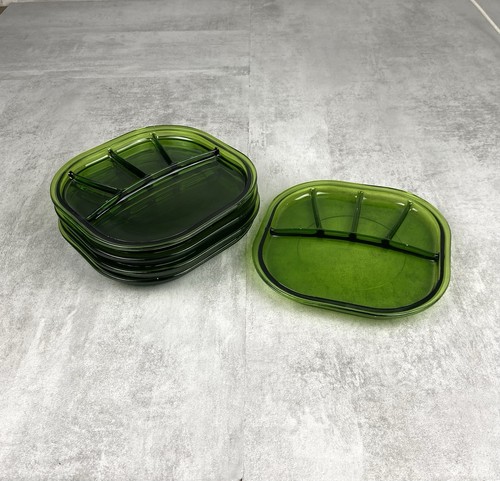 Assiettes verre vert fumé - vert,