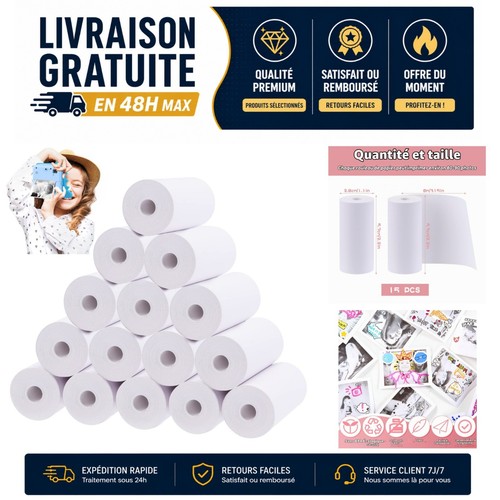 Rouleaux papier thermique - 15,