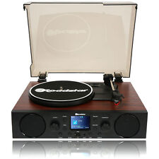 Système de Musique Hi Fi Platine Vinyle, Radio FM/ DAB+/ RDS, Bluetooth, USB/SD