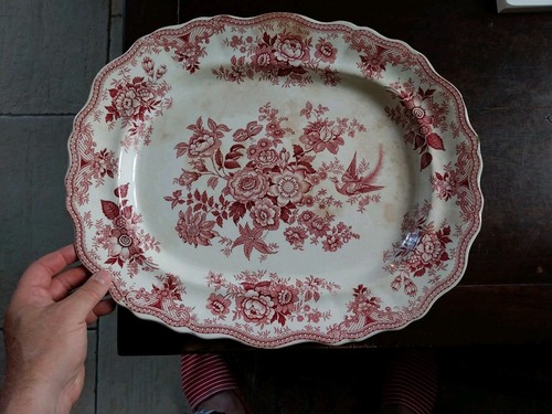 Grand plat faience ancienne - grand,