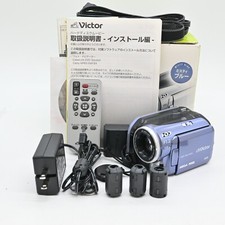 Victor JVC GZ-MG40-A HDD Camcorder EVRIO 20GB Blue KENWOOD Tested Japan Used