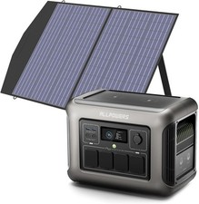 Batterie Solaire R1500 LiFePO4 1152Wh avec Panneau Solaire 100W Étanche