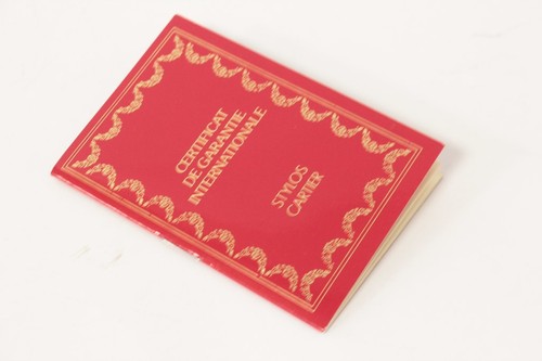 Cartier garantie pour stylo - cartier,