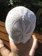 antique 19th hand knitted baby hat