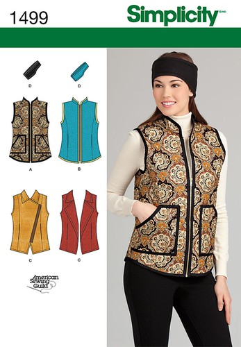 Simplicity 1499 gilet - gilet, femmes