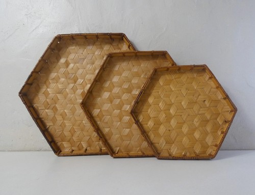 Plateaux rotin et bambou - rotin,